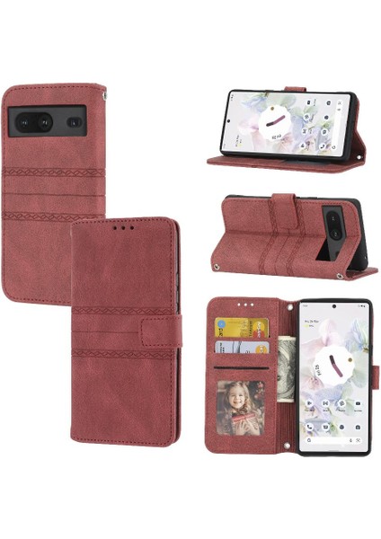 Google Piksel 8A Manyetik Kapatma Kickstand Pu Deri Kılıf Için Flip Case (Yurt Dışından)