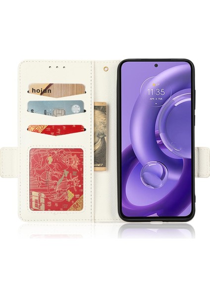 Motorola Moto Kenar 30 Lite Pu Deri Cüzdan Manyetik Kart Yuvaları Için Kılıf (Yurt Dışından) indirimleri
