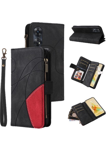 Kart Yuvası Standı Dokuz Kart Yuvaları Fermuar ile Oppo Oppo 8t 4g Için Kılıf (Yurt Dışından)