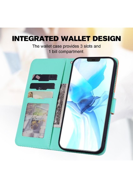 Iphone 12 Için Kılıf Pro Max Kapak Çevirin Cüzdan Basit Iş Deri Kılıf (Yurt Dışından)
