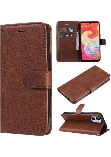 Samsung Galaxy A04E Iş Cüzdan Telefon Kılıfı Için Flip Case Klasik Katı (Yurt Dışından)