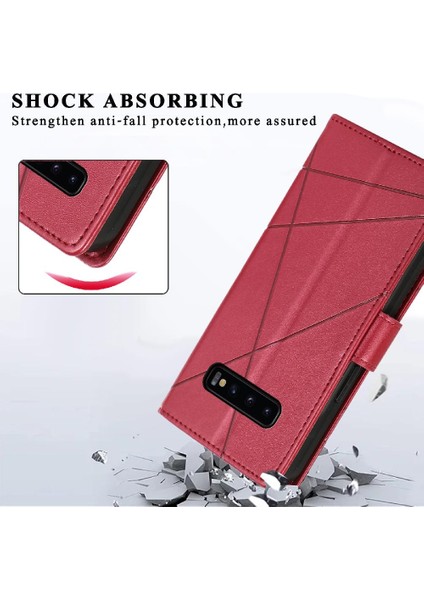 Samsung Galaxy S10 Artı Kickstand Darbeye Şok Üç Için Flip Case (Yurt Dışından)