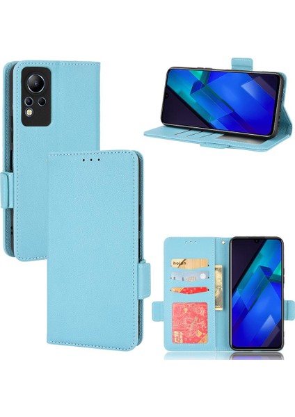 Infinix Not 12 Için Kılıf Cüzdan Pu Deri Manyetik Kart Yuvaları Tutucu Yan (Yurt Dışından)