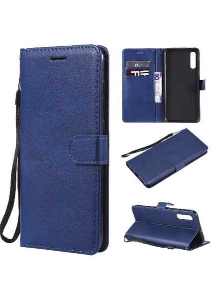 Samsung Galaxy A70 Klasik Düz Renk Iş Cüzdan Telefon Için Flip Case (Yurt Dışından)