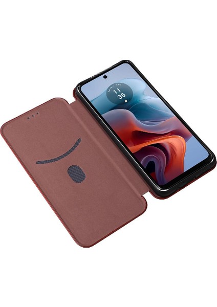 Motorola Moto G34 5g Için Kılıf Kart Tutucu Kickstand Manyetik Karbon (Yurt Dışından) fırsatları