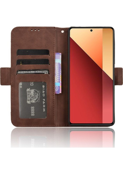 Xiaomi Redmi Için Not 13 Pro 4g Deri Cüzdan Kapak Ayarlanabilir Kart (Yurt Dışından)