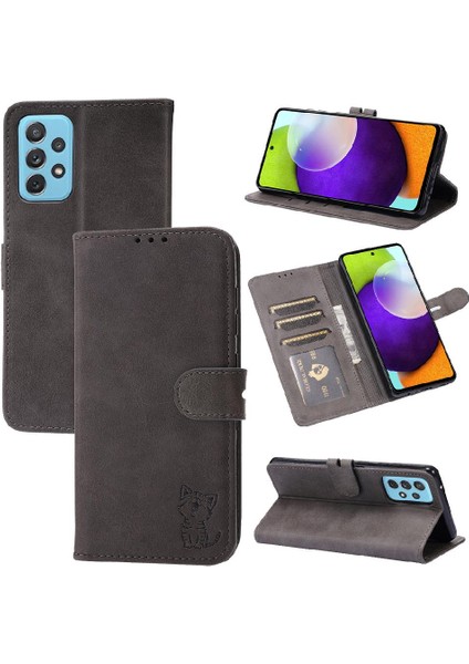 Samsung Galaxy A23 4g Kickstand Için Cüzdan Durumda Tüm Yuvarlak Koruma (Yurt Dışından)