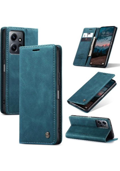Xiaomi Redmi Not 12 Için Flip Case 4g Manyetik Kapatma Darbeye Vaka Pu (Yurt Dışından)
