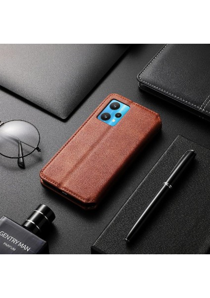 Oppo Realme 9 Pro Cüzdan Fonksiyonu Için Kılıf Deri Kılıf Moda Tasarımı (Yurt Dışından) fırsatları