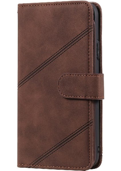 IPhone 15 Için Kılıf Pro Kart Tutucu Kickstand Cüzdan Flip Folio Pu Deri (Yurt Dışından)