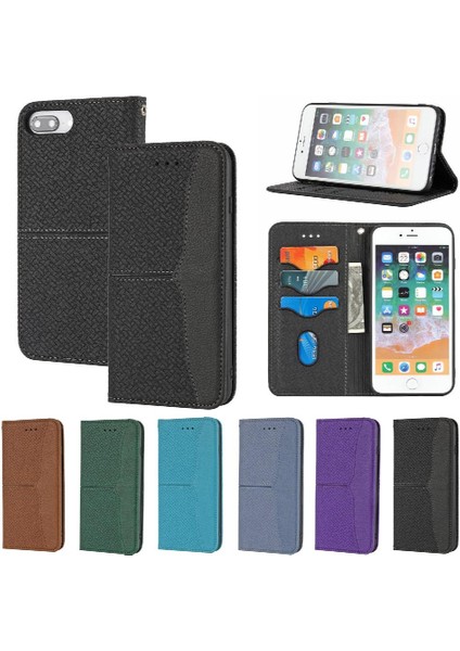 IPhone 7 Için Kılıf Artı Kredi Kartı Tutucu El Cüzdan Pu Deri Kapak (Yurt Dışından)