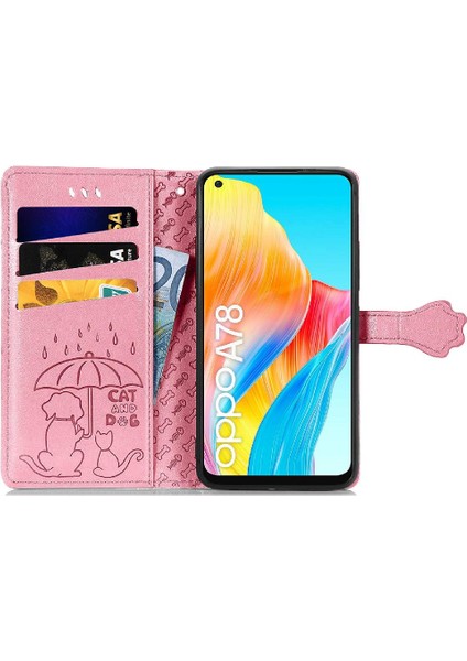 Oppo A78 4g Için Kılıf Deri Kılıf Kapak Çevirin Darbeye Kısa Kayış (Yurt Dışından) fırsatları