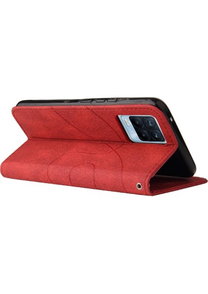 Realme 8 4g Için Kılıf/8 Pro Pu Deri Kart Yuvası Standı ile Folio Kılıf Çevirin (Yurt Dışından) modelleri
