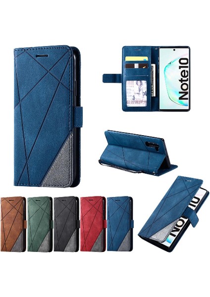 Samsung Galaxy Not 10 Için Kılıf Cüzdan Flip Folio Kart Tutucu Kickstand Pu (Yurt Dışından)