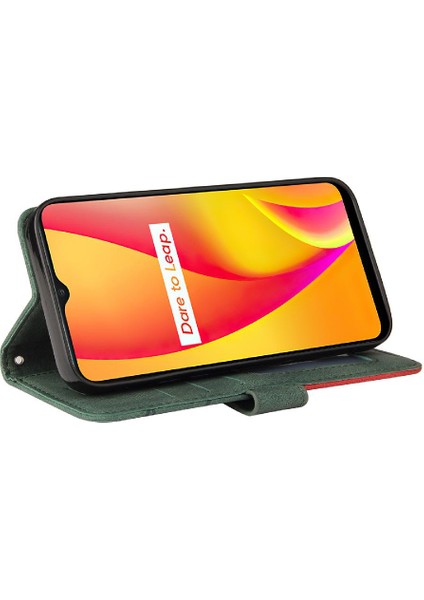 Kart Yuvası Standı Iki Renkli Realme C15 Kickstand Koruyucu Kılıf (Yurt Dışından)