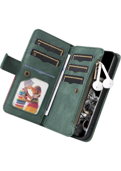 Samsung Galaxy S20 Ultra Fermuar Cüzdan Tarzı Dokuz Kart Yuvaları Için Kılıf (Yurt Dışından) indirimleri