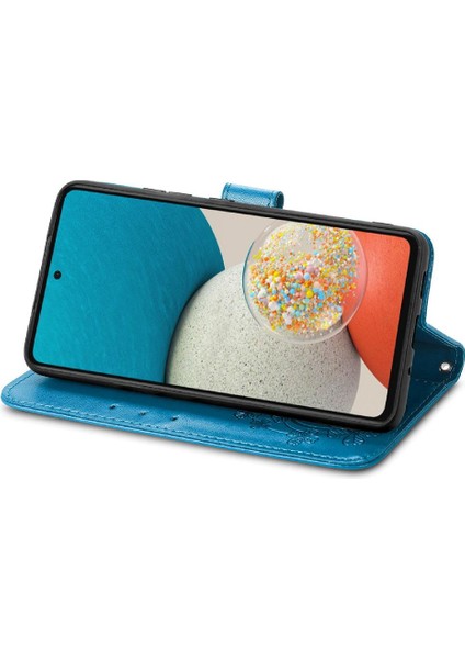 Samsung Galaxy A73 5g Dört Yapraklı Yonca Flip Kapak Zarif Kısa (Yurt Dışından) modelleri
