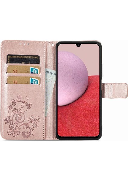 Samsung Galaxy A14 5g Flip Kapak Için Kılıf Kısa Kayış Dört Yapraklı Yonca (Yurt Dışından) indirimleri