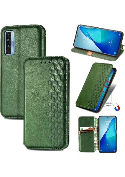 Tcl 20S Cüzdan Fonksiyonu Için Kılıf Kapak Çevirin Kılıf Moda Tasarımı (Yurt Dışından)