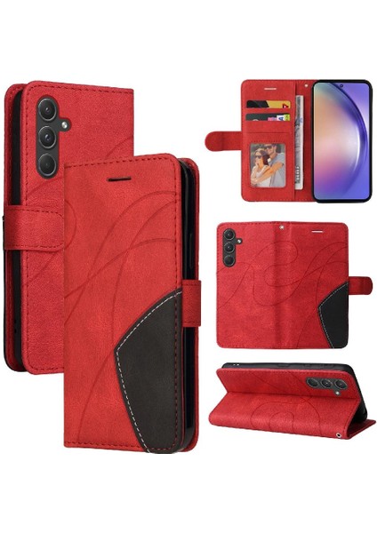 Samsung Galaxy Card 5g Için Kart Yuvası Standı ile Iki Renkli Dikiş (Yurt Dışından)