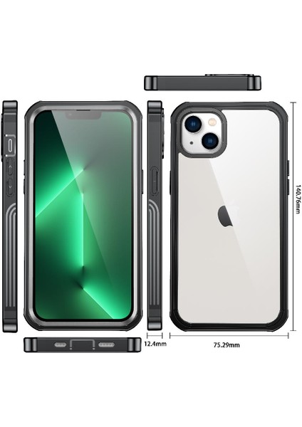 Iphone 14 Için Kılıf Pet Koruyucu Film Damla ve Çarpışma Geçirmez 360 Tüm Tamamen (Yurt Dışından)
