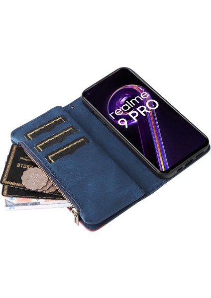 Realme 9 Pro 5g Dokuz Kart Yuvaları Için Kılıf Fermuar Cüzdan Tarzı Kickstand (Yurt Dışından) fırsatları