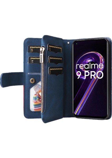 Realme 9 Pro 5g Dokuz Kart Yuvaları Için Kılıf Fermuar Cüzdan Tarzı Kickstand (Yurt Dışından) indirimleri