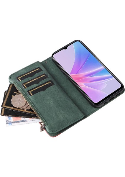 Oppo Için Kılıf A78 5g/nine 5g Kart Yuvası Standı ile Dokuz Kart Yuvaları Fermuar (Yurt Dışından) fırsatları