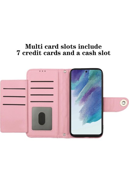 Samsung Galaxy S21 Fe 5g Için Kılıf Cüzdan Kapak Bilek Şerit Kart Tutucu (Yurt Dışından) fırsatları