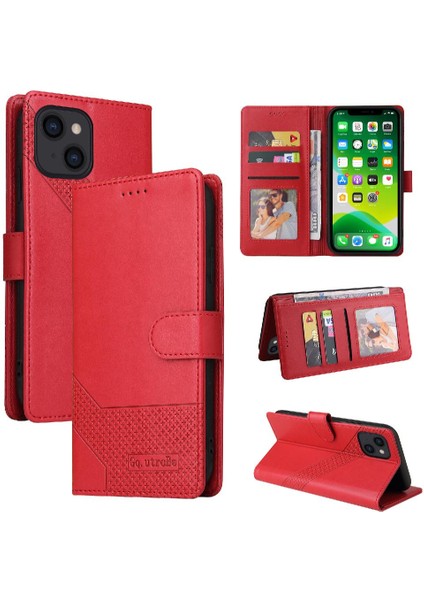 Iphone 14 Için Flip Case Artı Premium Deri Iki Kart Yuvaları Kickstand (Yurt Dışından)