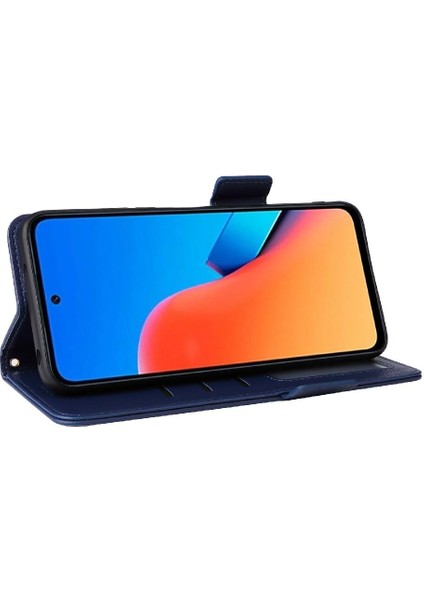 Xiaomi Redmi Için 12 4g Yan Toka Pu Deri Manyetik Kart Yuvaları (Yurt Dışından)