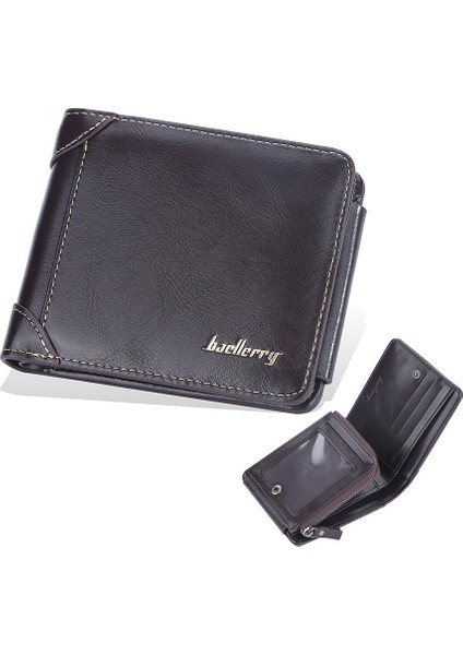 Erkek Crossbody Fermuarlı Tokalı Çok Kartlı Cüzdan (Yurt Dışından)
