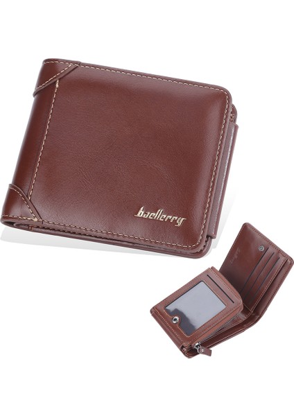 Erkek Crossbody Fermuarlı Tokalı Çok Kartlı Cüzdan (Yurt Dışından)