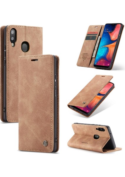 Samsung Galaxy A20E Flip Folio Kitap Kılıf Için Flip Case Kart Yuvası Kickstand (Yurt Dışından)