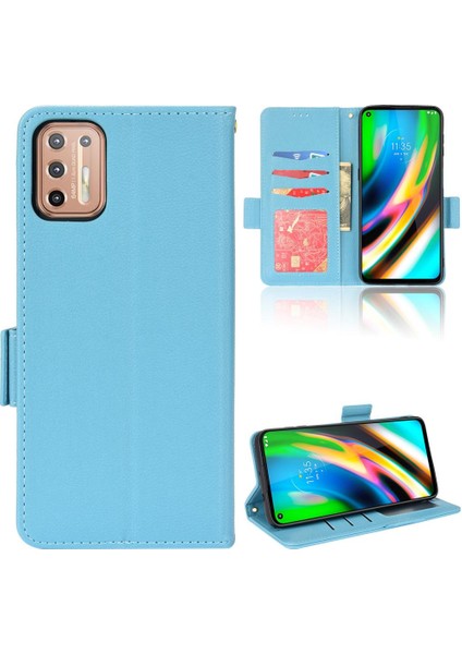 Motorola Moto G9 Artı Manyetik Yan Toka Kart Yuvaları Tutucu Pu (Yurt Dışından)