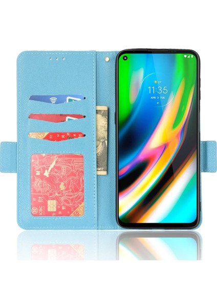 Motorola Moto G9 Artı Manyetik Yan Toka Kart Yuvaları Tutucu Pu (Yurt Dışından) modelleri