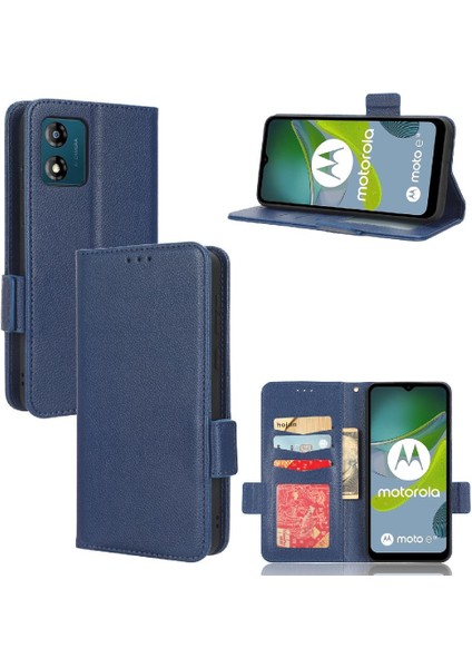 Motorola Moto E13 Kart Yuvaları Tutucu Pu Deri Cüzdan Manyetik (Yurt Dışından)