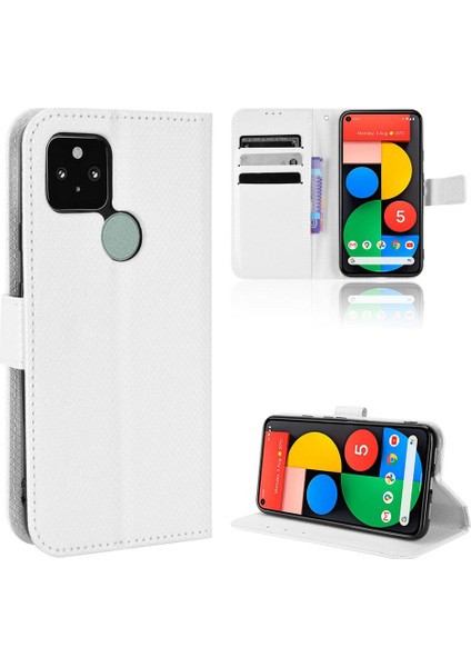 Google Piksel 5 Manyetik Cüzdan Kapak Kart Tutucu Kickstand Için Kılıf (Yurt Dışından)