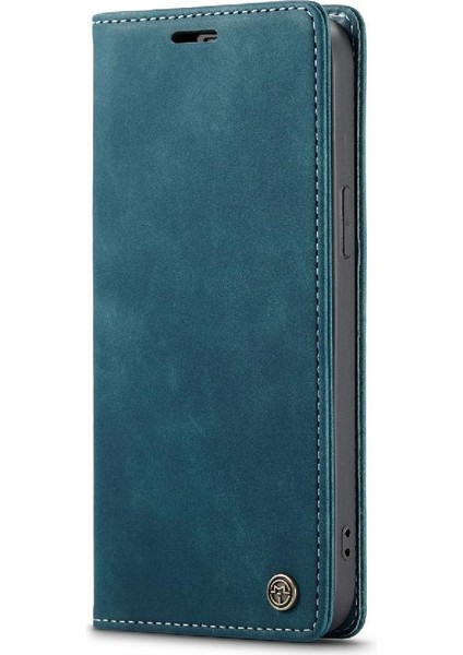 Iphone 13 Için Flip Case Pro Flip Folio Kitap Kılıf Kart Yuvası Kickstand Pu (Yurt Dışından)