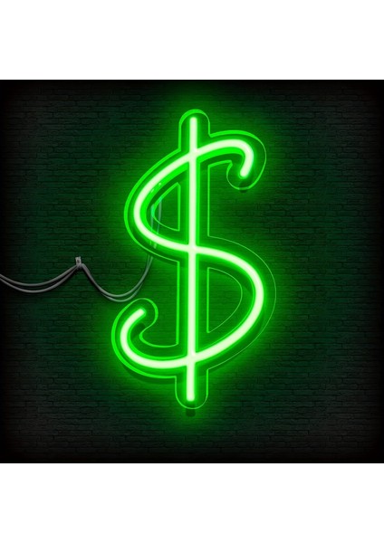 Neon Gece Lambası Dolar Dolar Popüler Oyun Atmosferi Işığı LED Işıklı Kelime Oyunu Odası Dekorasyonu (Yurt Dışından)