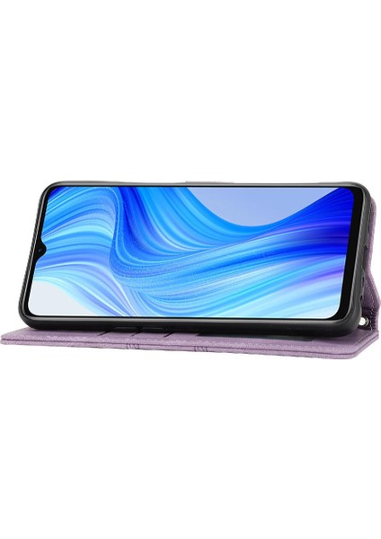 Realme 10T Manyetik Kapatma Darbeye Koruyucu Cüzdan Pu Için Flip Case (Yurt Dışından)