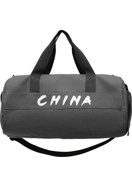 Kore Tarzı Büyük Kapasiteli Seyahat Çantası, Islak ve Kuru Ayırma Crossbody Spor Spor Çantası Sırt Çantası Kısa Yolculuk Bagaj Çantası (Yurt Dışından)