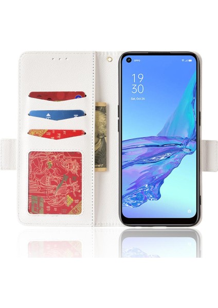 Oppo A53 2020 Için Kılıf Cüzdan Kart Yuvaları Tutucu Pu Deri Manyetik Yan (Yurt Dışından)