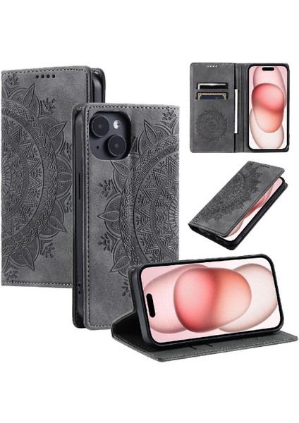 IPhone 13 Için Kılıf Mini Pu Deri Kart Ekleme Yan Toka Çevirme (Yurt Dışından)