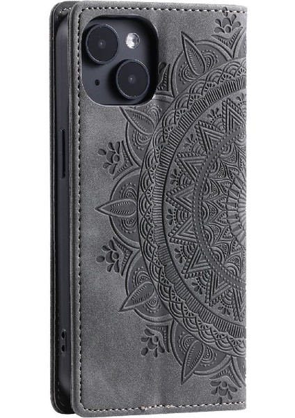 IPhone 13 Için Kılıf Mini Pu Deri Kart Ekleme Yan Toka Çevirme (Yurt Dışından)