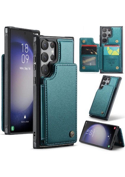 Samsung Galaxy S23 Ultra Pu Deri Kart Tutucu Için Caseme Cüzdan Kılıf (Yurt Dışından)