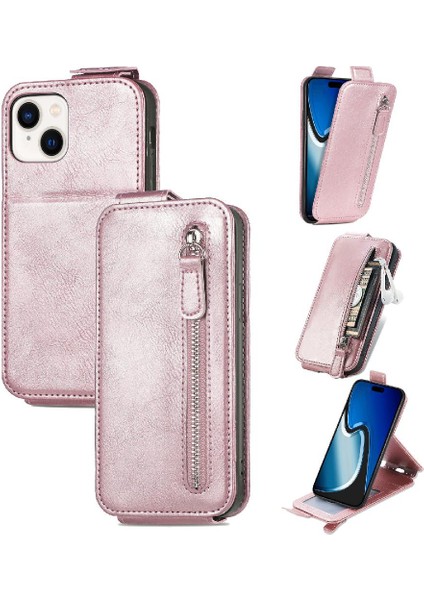 IPhone 15 Için Kılıf Artı Cüzdan Fonksiyonu Moda Tasarım Kapak Çevirin Deri (Yurt Dışından)
