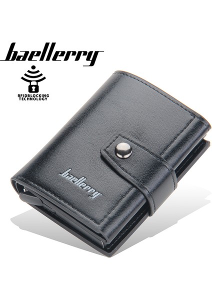 Erkek Cüzdan Kart Tutucusu Antimanyetik Alüminyum Kutu Otomatik Şarjör Çoklu Kart Yuvaları Büyük Kart Tutucu (Yurt Dışından) fırsatları