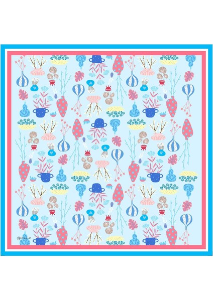 Cristela Pilise Soft Eşarp Mavi