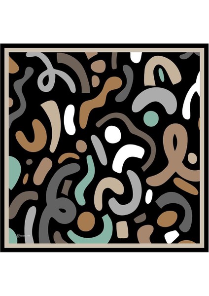 Aldina Pilise Twill Eşarp Siyah